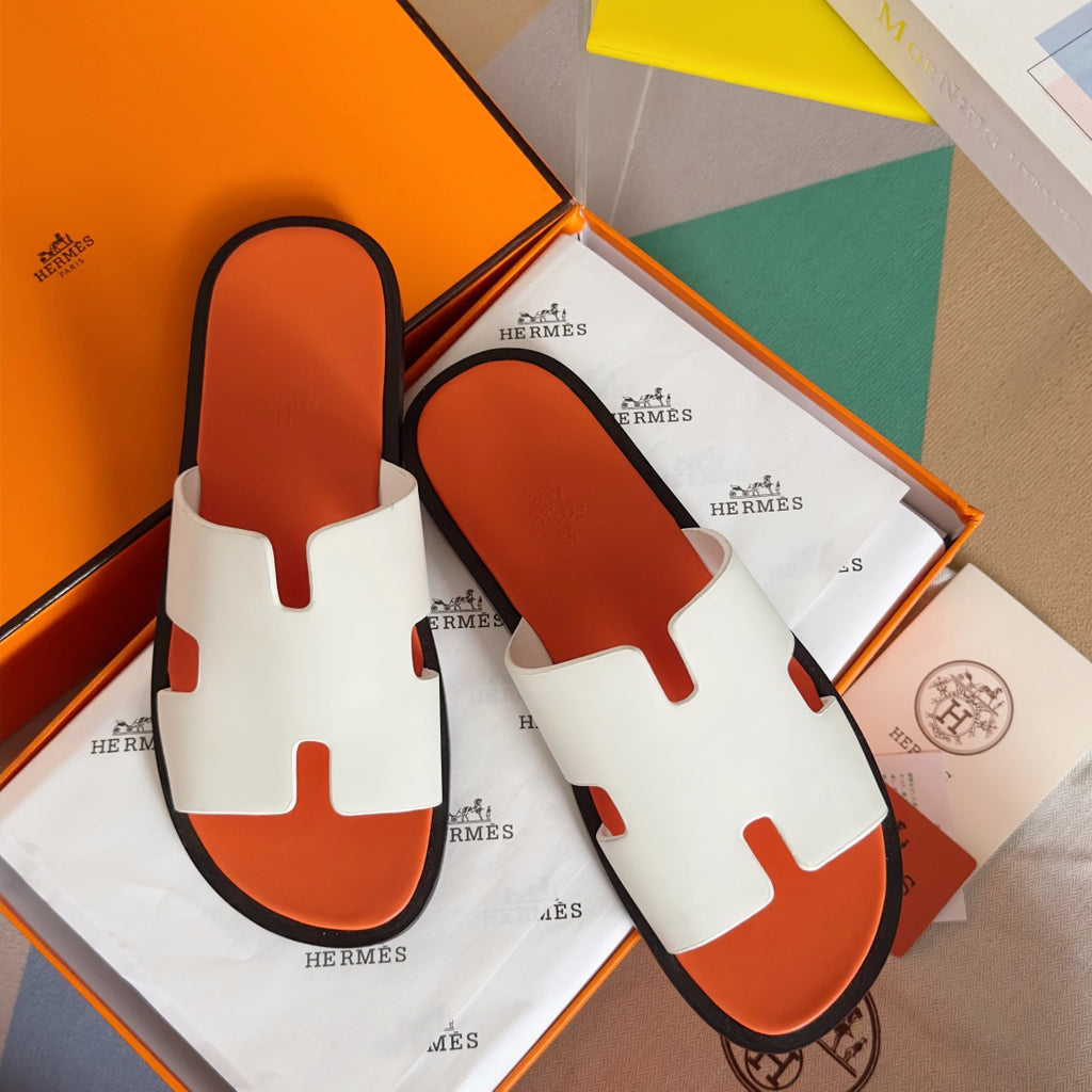 Sandália H-Appliqué em Pele de Vitelo Epsom