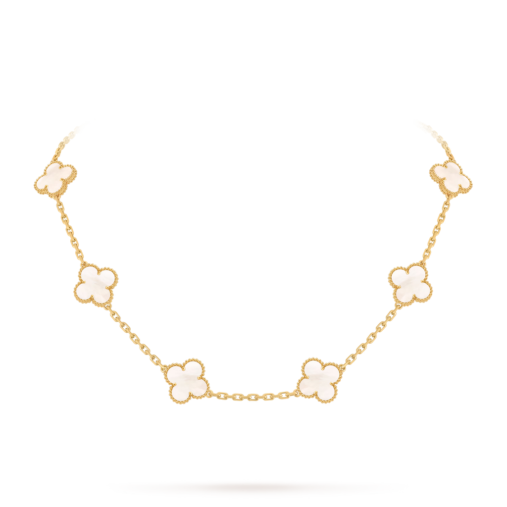 Vintage Alhambra Necklace, 10 motifs 1 - Mother-of-pearl