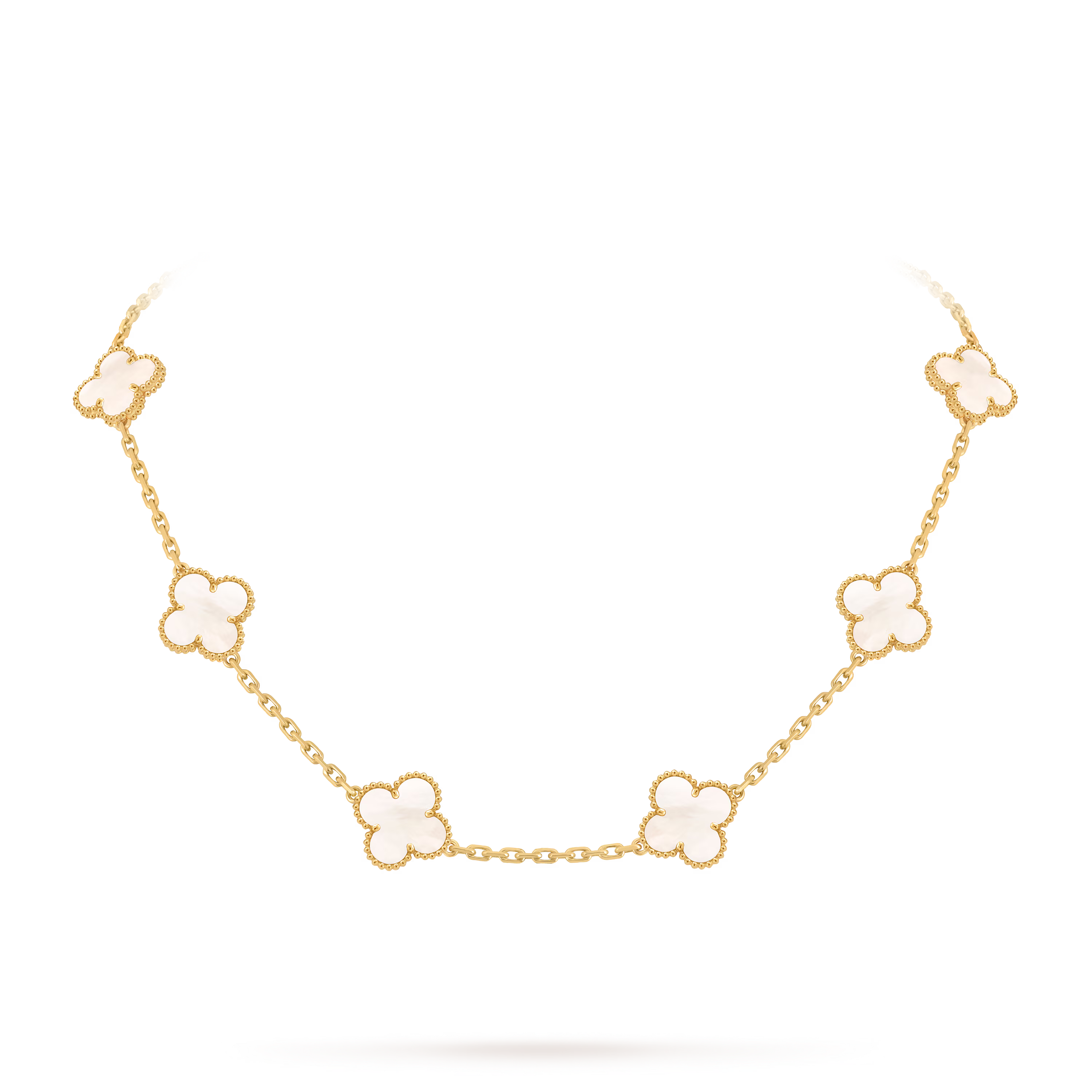 Vintage Alhambra Necklace, 10 motifs 1 - Mother-of-pearl