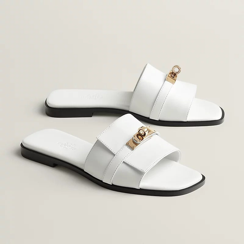 Calfskin Sandal With Iconic Kelly Buckle