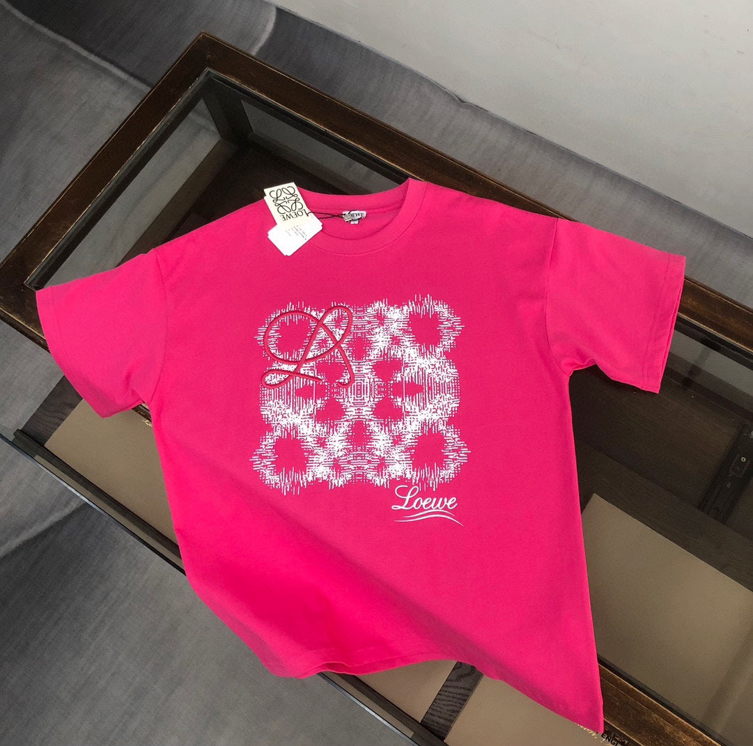 Loewe Pink Cotton T-Shirt — Women's Relaxed Fit