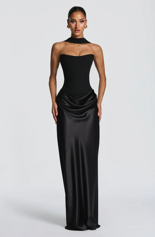Sleeveless Off-Shoulder Bodycon Maxi Dress — Maison Luxe