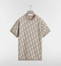 T-shirt Dior Oblique 3D Corte Regular - Bege