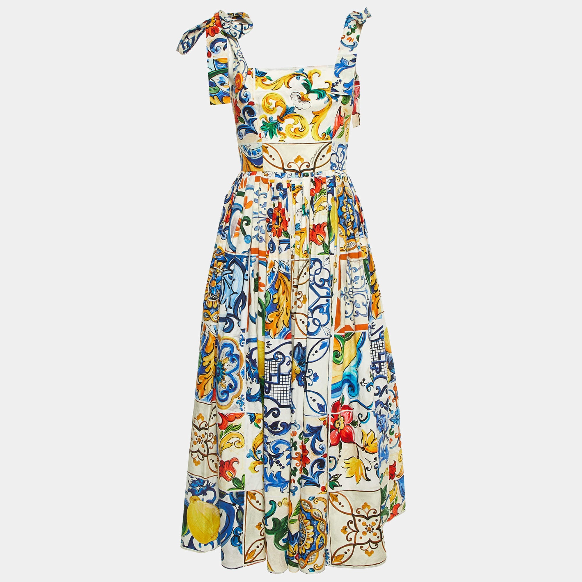 Vestido Maxi Floral — Evasé de Cintura Alta