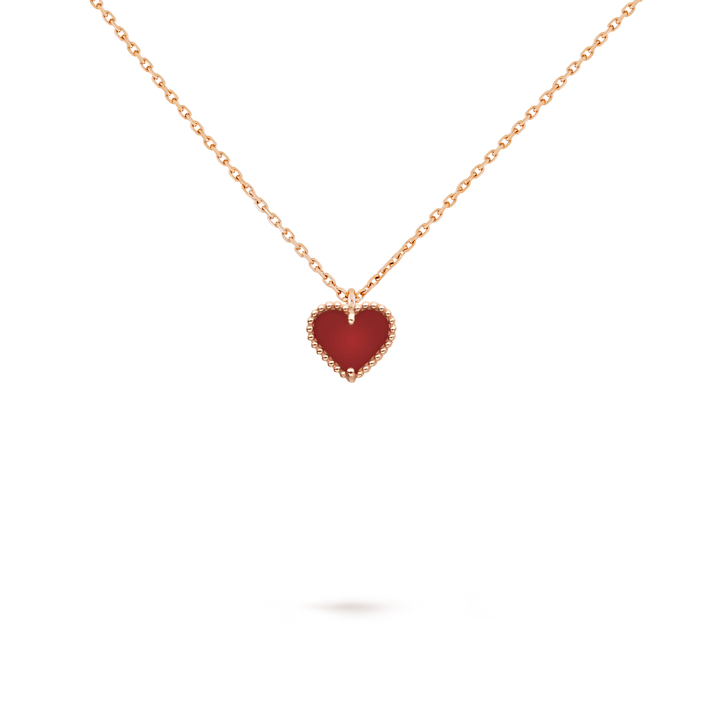 Sweet Hearts Necklace - Carnelian