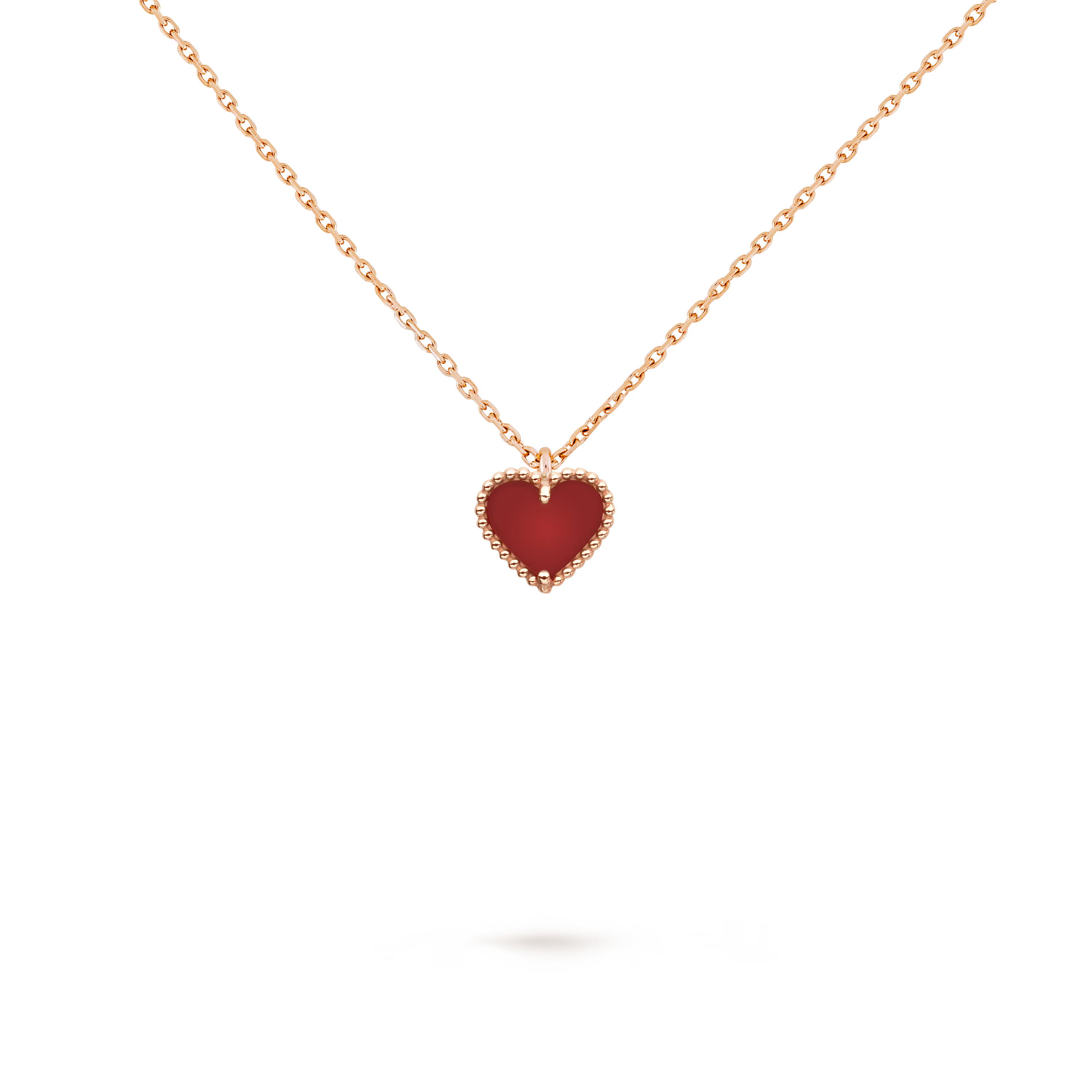 Sweet Hearts Necklace - Carnelian