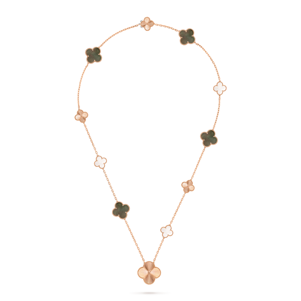 Magic Alhambra transformable Long Necklace - 15 Motifs, Mother-of-Pearls