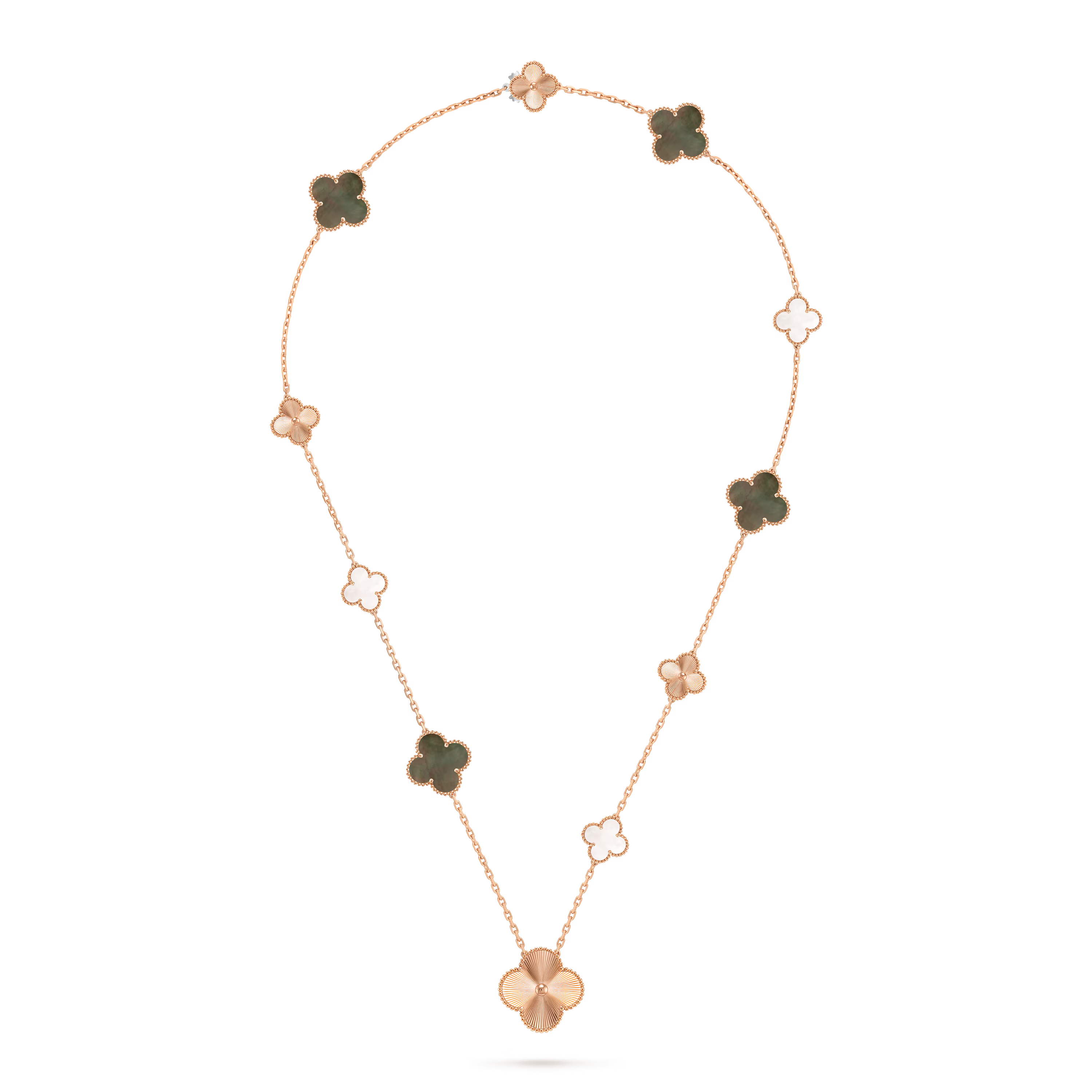 Magic Alhambra transformable Long Necklace - 15 Motifs, Mother-of-Pearls