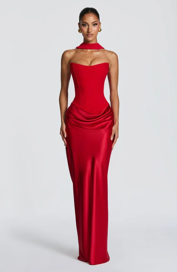 Sleeveless Off-Shoulder Bodycon Maxi Dress — Maison Luxe