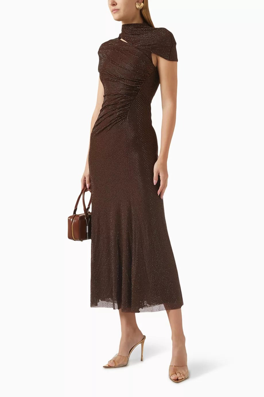 Self Portrait Rhinestone Cut-out Dress